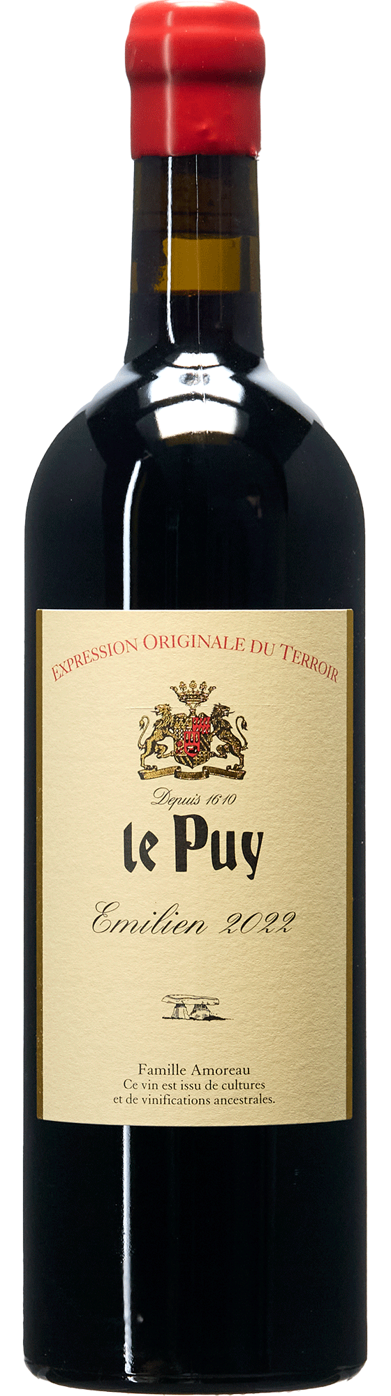 Emilien 2022 Le Puy rouge bouteille organic biodynamic