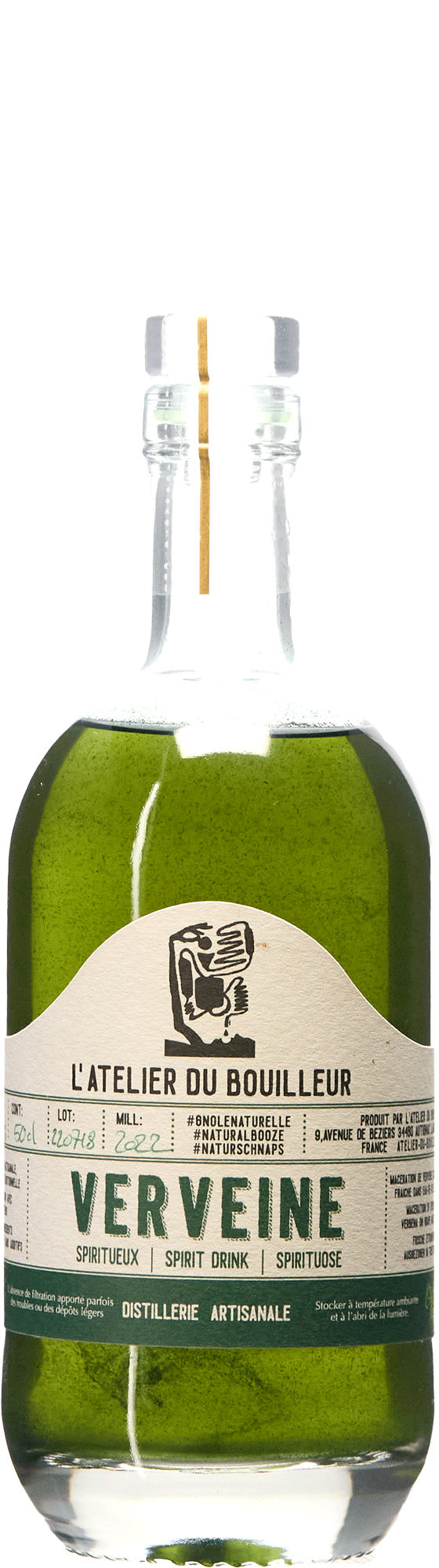 Verveine 2022 eau-de-vie bouteille organic biodynamic